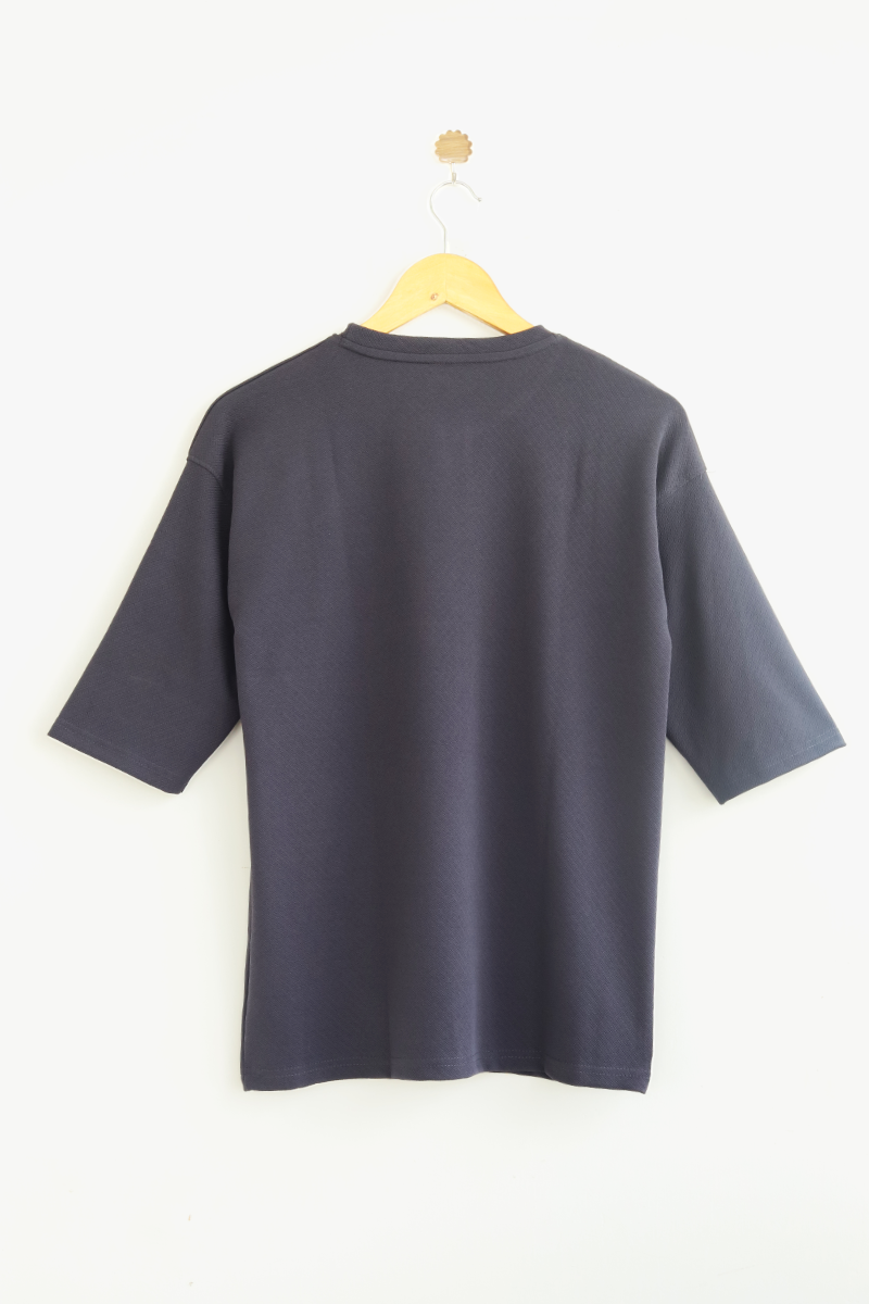 High Sleeve Oversized T Shirt (Dark grey)